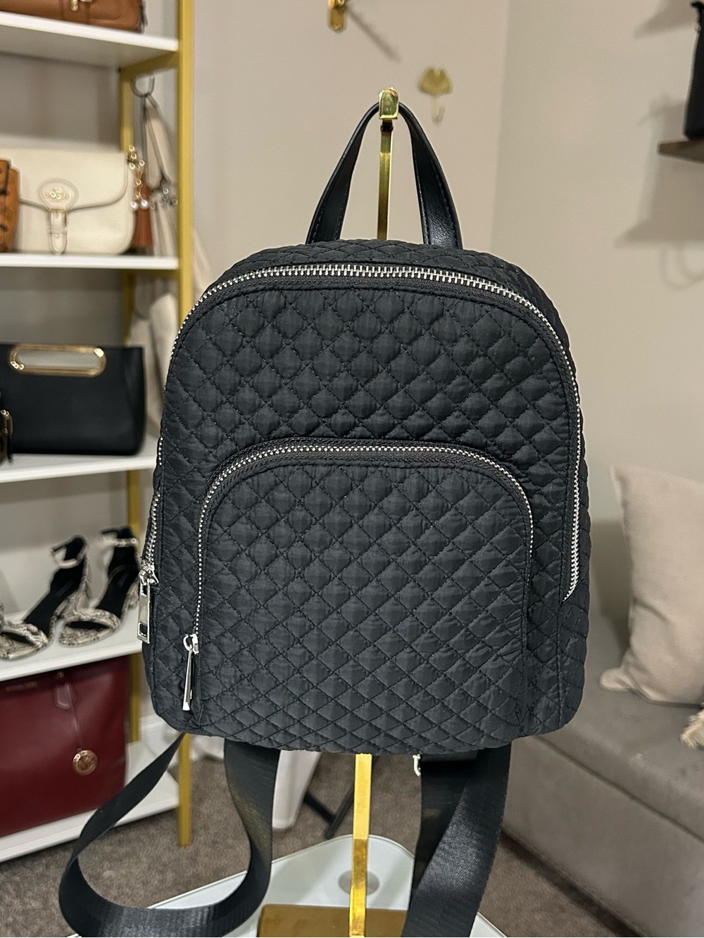 Cynthia Rowley Quilted Black Mini Backpack NWOT - Picture 7 of 8